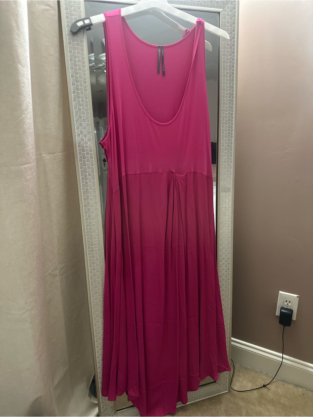 Anthropologie Sleeveless Magenta Maxi Dress